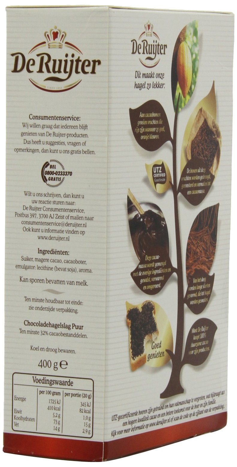 De Ruijter Deruyter Chocoadehagel Puur (Dark Chocolate Sprinkles), 14-Ounces Boxes (Pack of 3) - Image 3