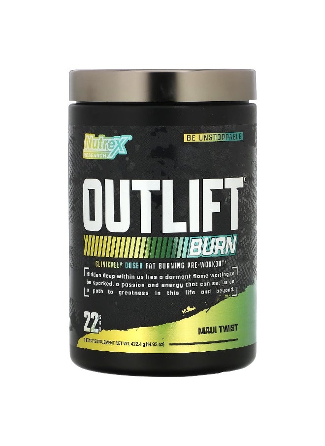 Nutrex Research Nutrex Research, Outlift Burn, Maui Twist, 14.92 oz (422.4 g)  - Image 1