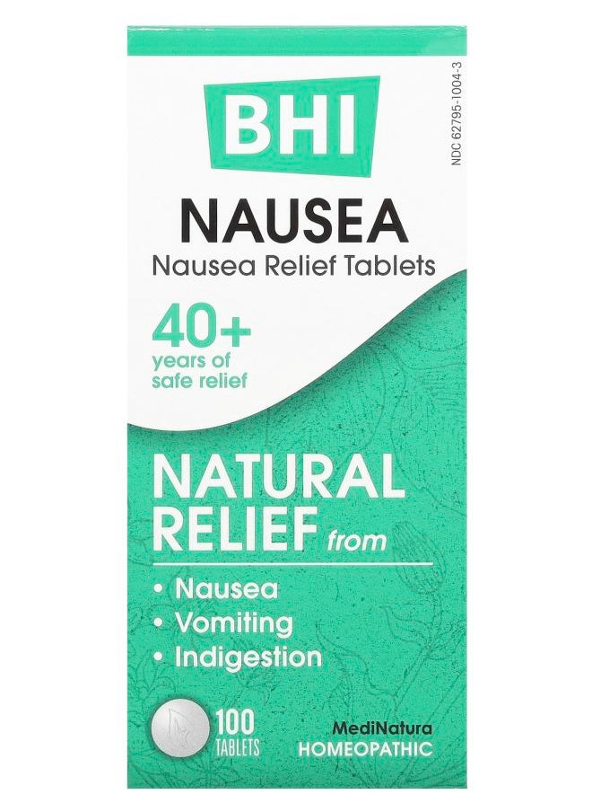 MediNatura - BHI Nausea Relief Tablets  100 Tablets - Image 1