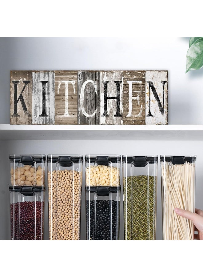 Pinetree Art Kitchen Decor Wall Rustic Farmhouse Sign Decorative (With Solid Wood Inner Frame) (Kitchen, 8 x 24 inch) - Image 4