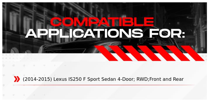 R1 Concepts Front Rear Brakes and Rotors Kit |Front Rear Brake Pads| Brake Rotors and Pads| Ceramic Brake Pads and Rotors |Hardware Kit|fits 2014-2015 Lexus IS250 - Image 2