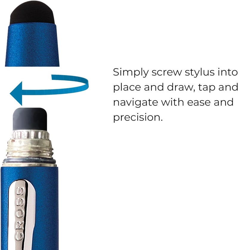 Cross تكنولوجيا 3+ قلم قابل لإعادة التعبئة مقدم في علبة هدايا فاخرة - نقطة متوسطة، حبر أسود، أزرق - Image 2