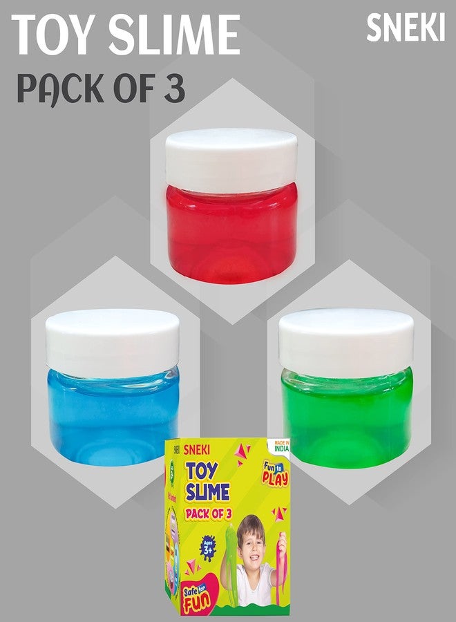 SNEKI (Pack of 3) Non Sticky Crystal Clay Kids Slime Putty Toy for Kids Educational Creative DIY Toys Stress Relief Sludge Toy for Boys and Girls (50gram) - Image 2