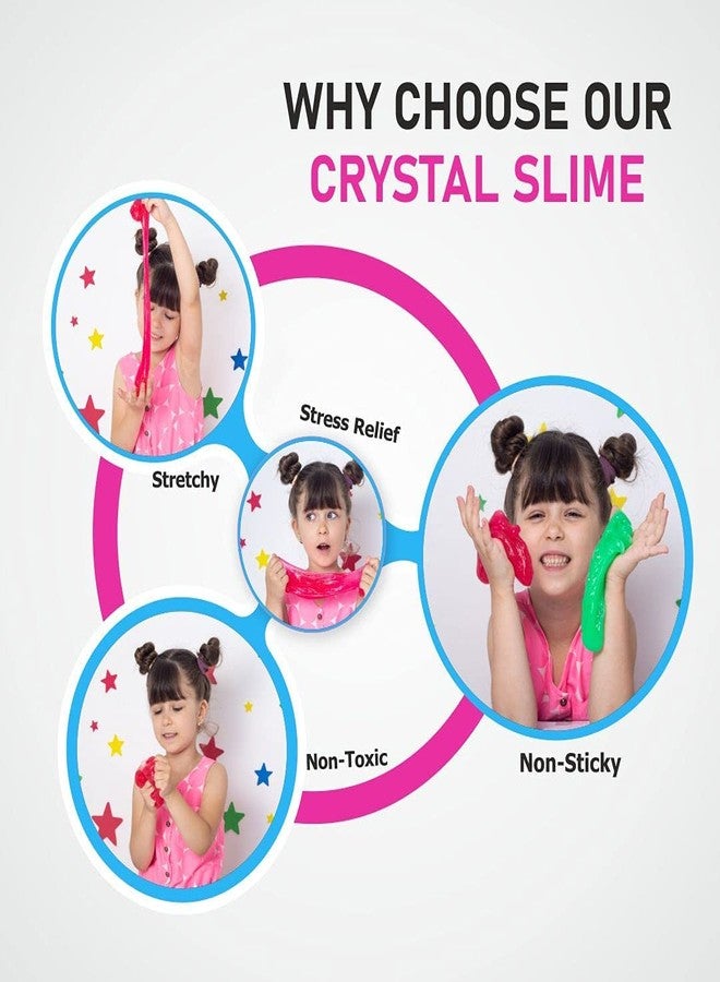 SNEKI (Pack of 3) Non Sticky Crystal Clay Kids Slime Putty Toy for Kids Educational Creative DIY Toys Stress Relief Sludge Toy for Boys and Girls (50gram) - Image 4