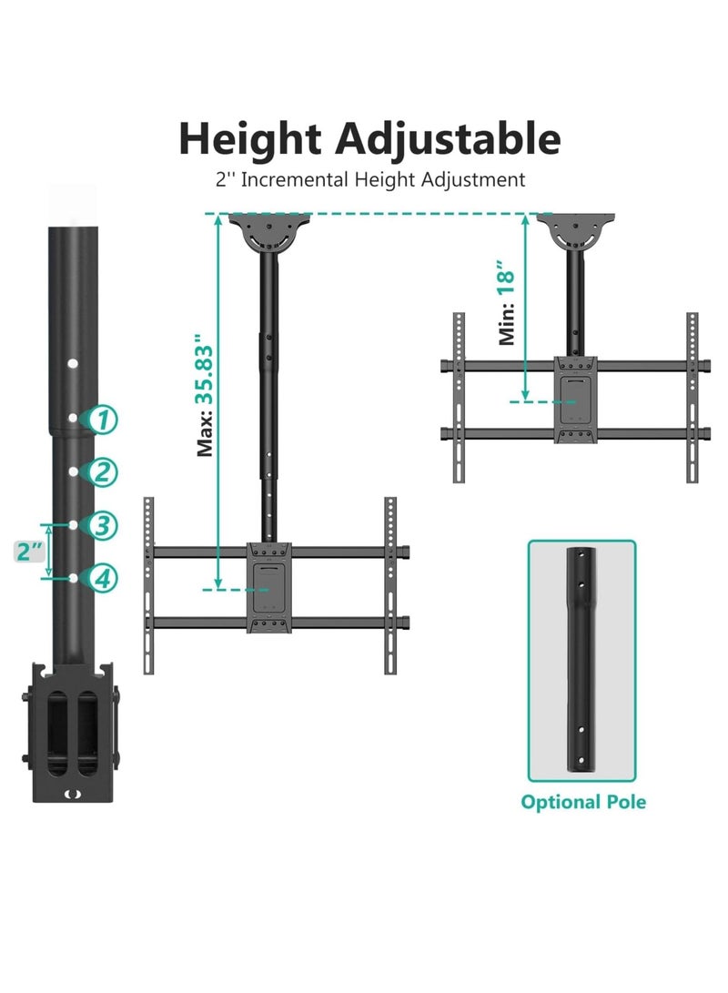 ELTRAZONE TV Mount, Full Motion Adjustable TV Mount Bracket Fits Most Ultrawide LED, LCD, OLED 4K TVs 37 to 70 inch, up to 110lbs, VESA 600x400mm - Image 4