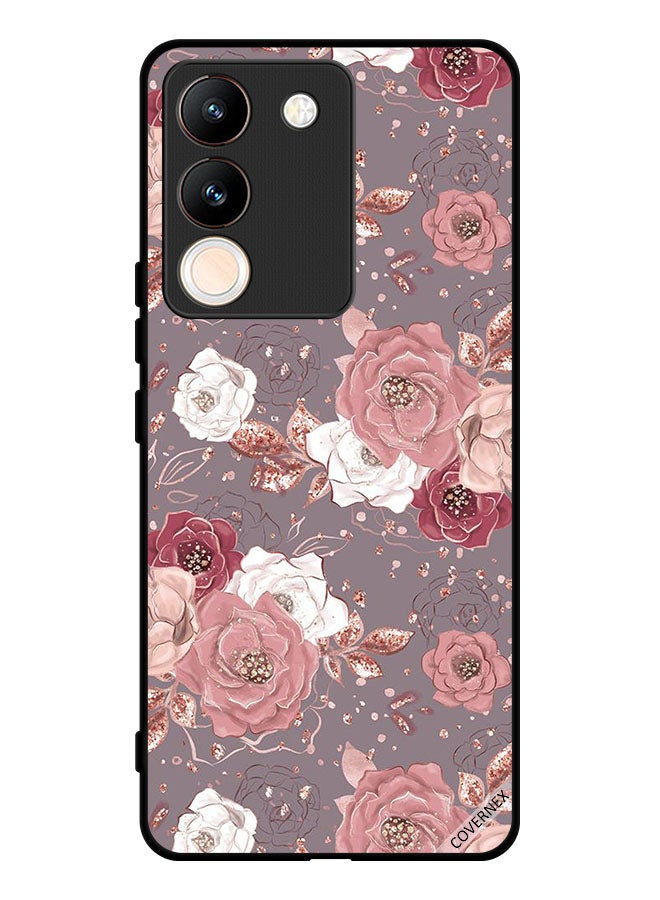 Protective Case Cover For vivo Y200 Floral Wallpaper