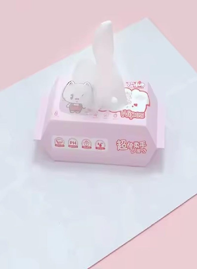 KPS Mini Wet Wipes | Travelling Tissue | Portable Pocket Size Baby Wipes | Skin Care Tissue Towel | Cleansing Hand Wipes Paper | For Face/Household Use (Pack of 1)(64 Wipes) - Image 2