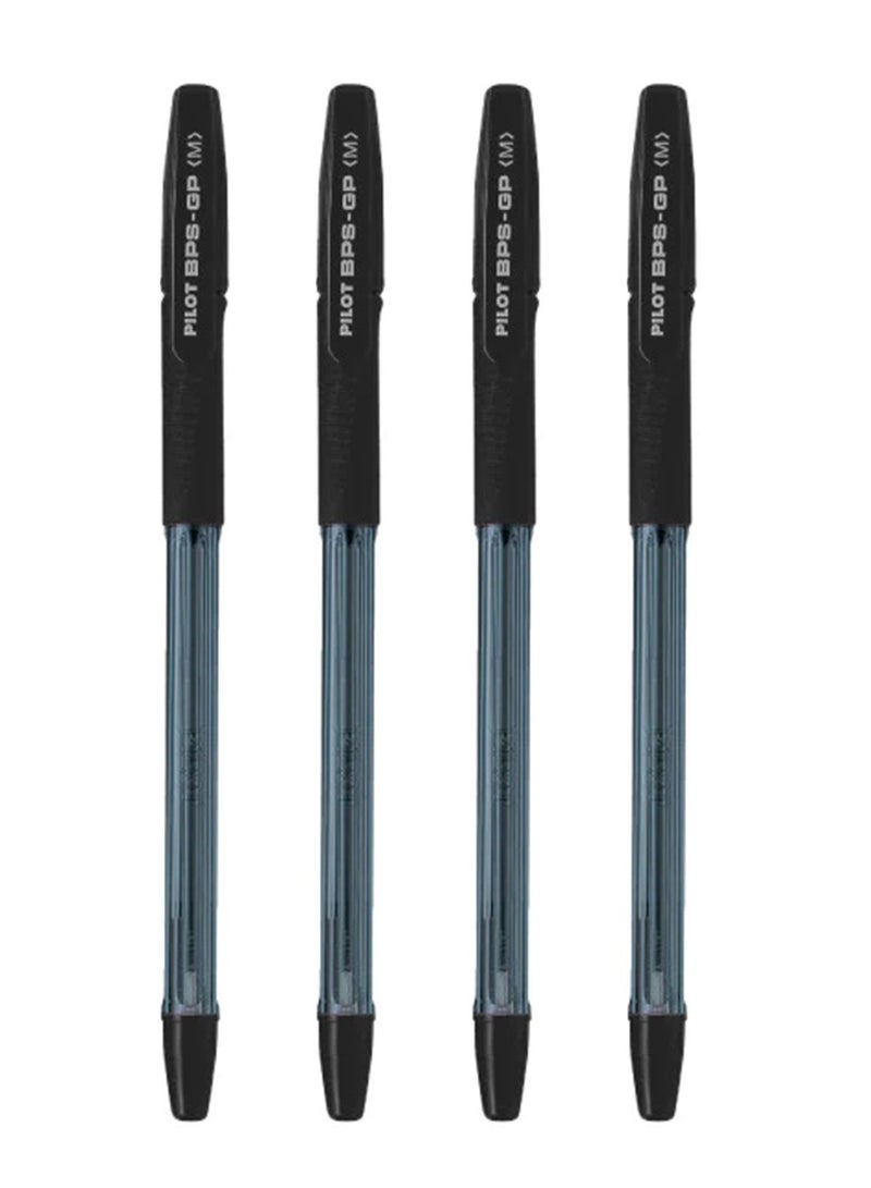 PILOT 4-Piece Ballpoint Pen Medium Tip Black Ink - Image 1
