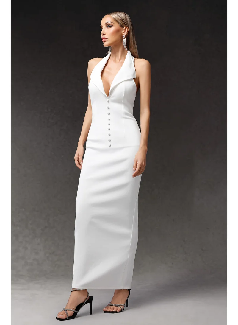 Bella Barnett  Leah Sleevess V-Neck Bandage Maxi Dress for Women | Best Price UAE