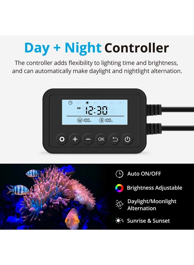 NICREW 20W Saltwater Aquarium Light, Marine LED Reef Light for Corals, Programmable Timer Controller, 18 to 24-Inch - Image 2