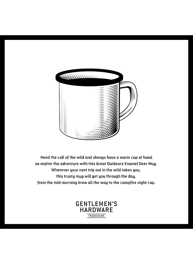GENTLEMEN'S HARDWARE Enamel Mug Deer 17 fl.oz / 500 ml - Image 4