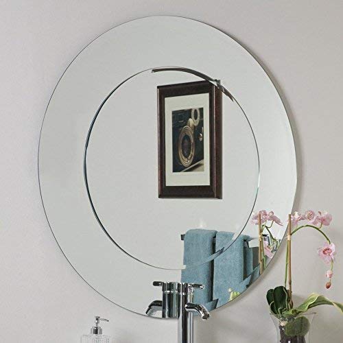 TINITALO Frameless Round Wall Mirror Home Mirror Decor Mirror Size : 24X 24 inch QG 28 - Image 1