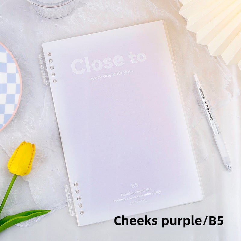 Generic Gradient Blush Ring Binder Notebook A5/B5 for Students B5 purple 