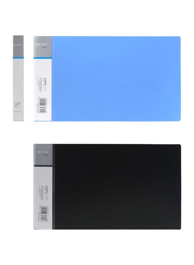 Simaa A5 Bill Holder, Financial Document Organizer, File Folder, Pp Material, 1 Piece, 6071 (265*155Mm), Blue - Image 3