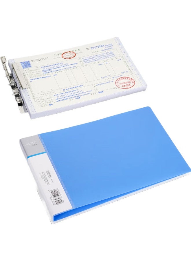Simaa A5 Bill Holder, Financial Document Organizer, File Folder, Pp Material, 1 Piece, 6071 (265*155Mm), Blue - Image 2
