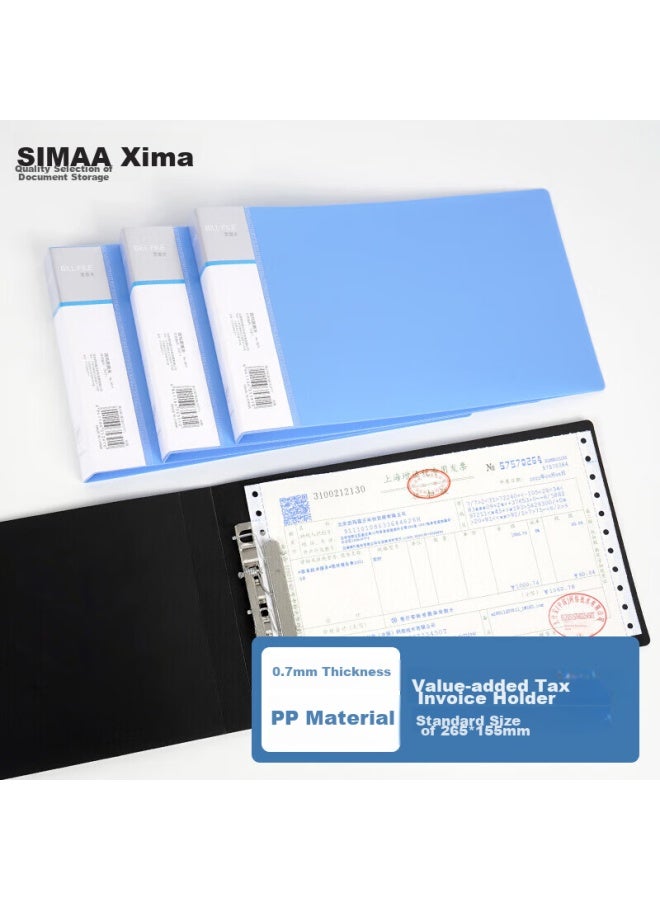 Simaa A5 Bill Holder, Financial Doent Organizer, File Folder, Pp Material, 1 Piece, 6071 , Blue - Image 1
