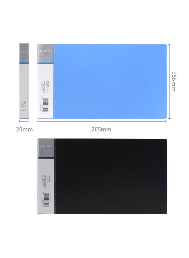 Simaa A5 Bill Holder, Financial Doent Organizer, File Folder, Pp Material, 1 Piece, 6071 , Blue - Image 2