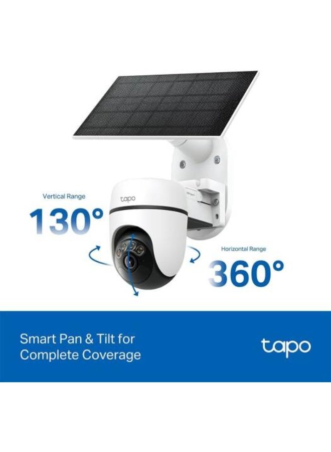 Tapo C610 Kit 2K 3MP Wireless Outdoor WiFi Camera with Solar Panel, 360° PTZ, Color Night Vision, IP65 - Image 1