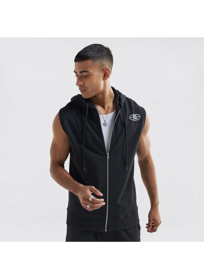 Splash FAV Printed Sleeveless Zip Through Hoodie