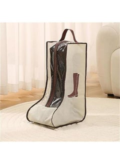 Generic Tall Boot Storage Bag | Boots Shoe Storage Bag | Dust Proof Tall Boot For Storage And Travel Dust Proof Travel Shoe Bags For Packing Wardrobe Carry Bag Travel And Daily Use, Long style, Beige  - Image 5