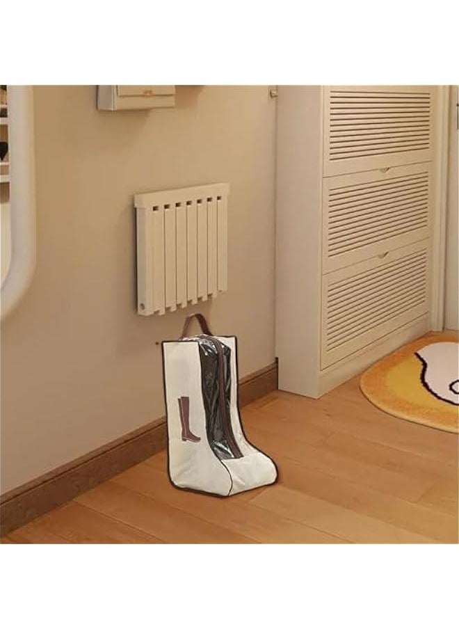 Generic Tall Boot Storage Bag | Boots Shoe Storage Bag | Dust Proof Tall Boot For Storage And Travel Dust Proof Travel Shoe Bags For Packing Wardrobe Carry Bag Travel And Daily Use, Long style, Beige  - Image 3