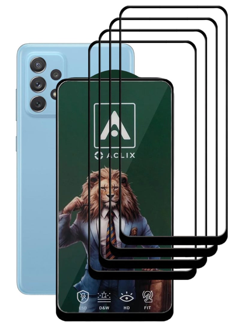 ACLIX 4 Pieces Antistatic ESD Dustproof Premium Quality High Definition Tempered Glass Screen Protector Designed For Samsung Galaxy A72 - Image 1