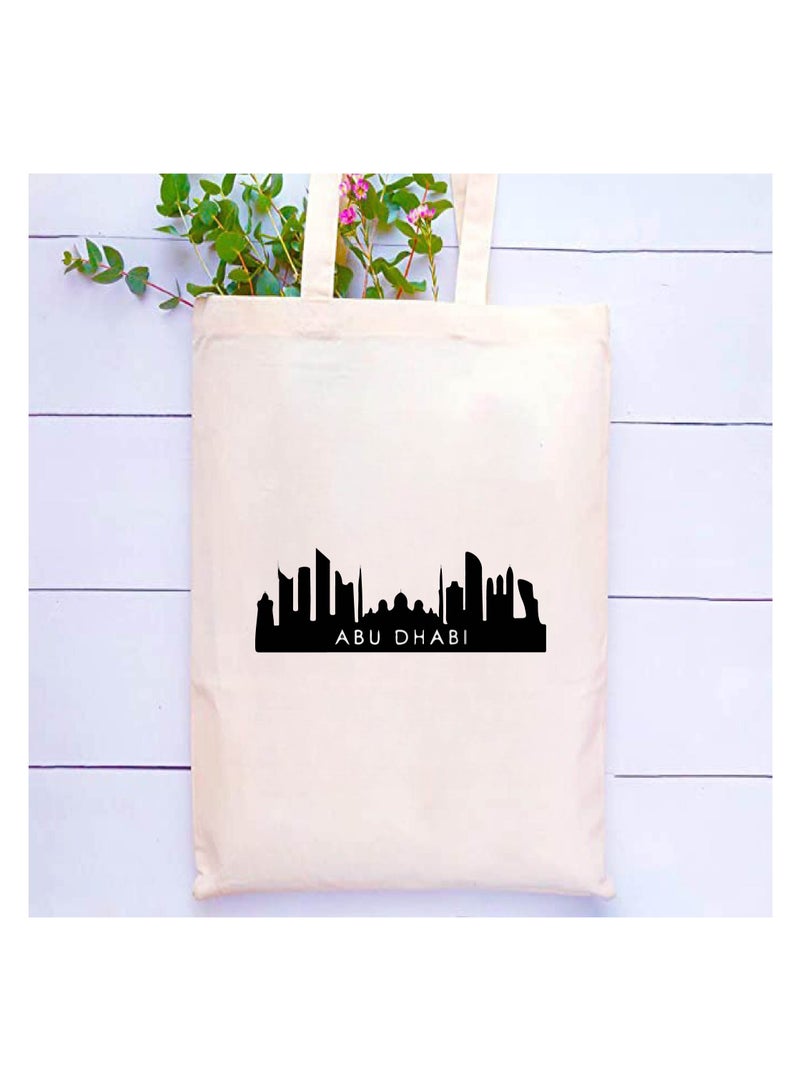 Cotton Tote Bag with Abu Dhabi Design - Eco-Friendly Souvenir and Travel Accessory - Great Gift and Travel Companion - Perfect for Shopping and Everyday Use  - Image 2