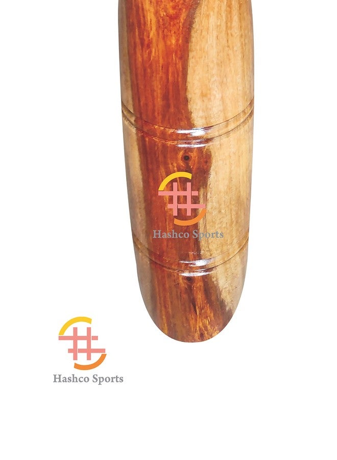 Hashco Imported Designer Varnished Sheesham Wooden Home Clubs/Mugdar/Meel/Clubbell/Karla Katai for Exercise (1KG Pack of 2) for Fitness - Image 4