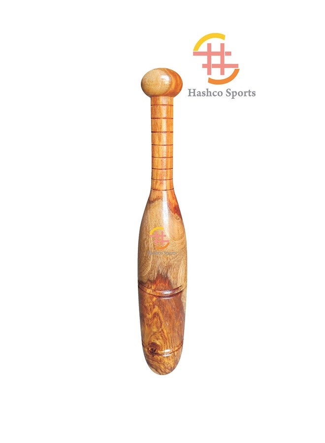 Hashco Imported Designer Varnished Sheesham Wooden Home Clubs/Mugdar/Meel/Clubbell/Karla Katai for Exercise (1KG Pack of 2) for Fitness - Image 2