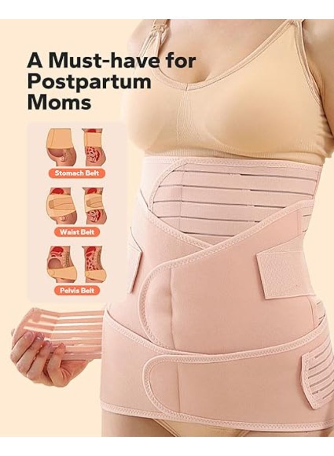 3-in-1 Postpartum Belly Band Wrap - Waist & Abdominal Binder for Post Partum Recovery, Posture Correction & Slimming - Adjustable & Comfortable Support - Image 2