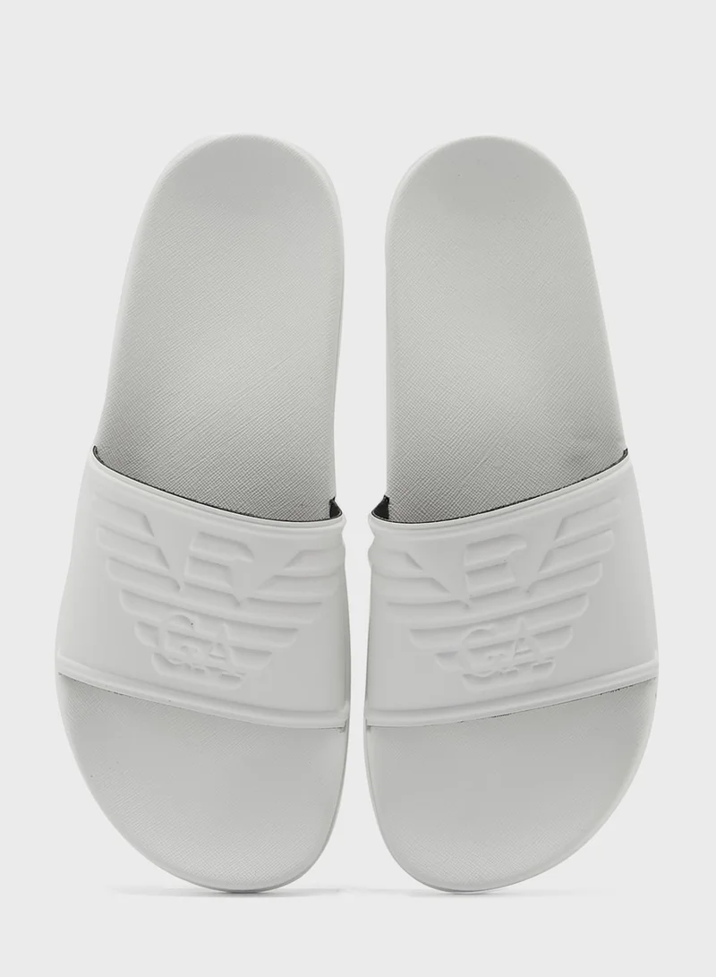 EMPORIO ARMANI Embossed Logo Slides