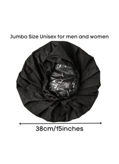 Ttat Shower Cap Jumbo Size For Men & Women With Afro Long Dreadlocks Locs Box Braids Coily Voluminous & Long Hair Waterproof Washable Reusable & Adjustable (Black) - pzsku/ZA0B76B84345AE3DD8456Z/45/_/1696065236/a7259e45-f5e1-4eef-a0cc-91e45c75edde