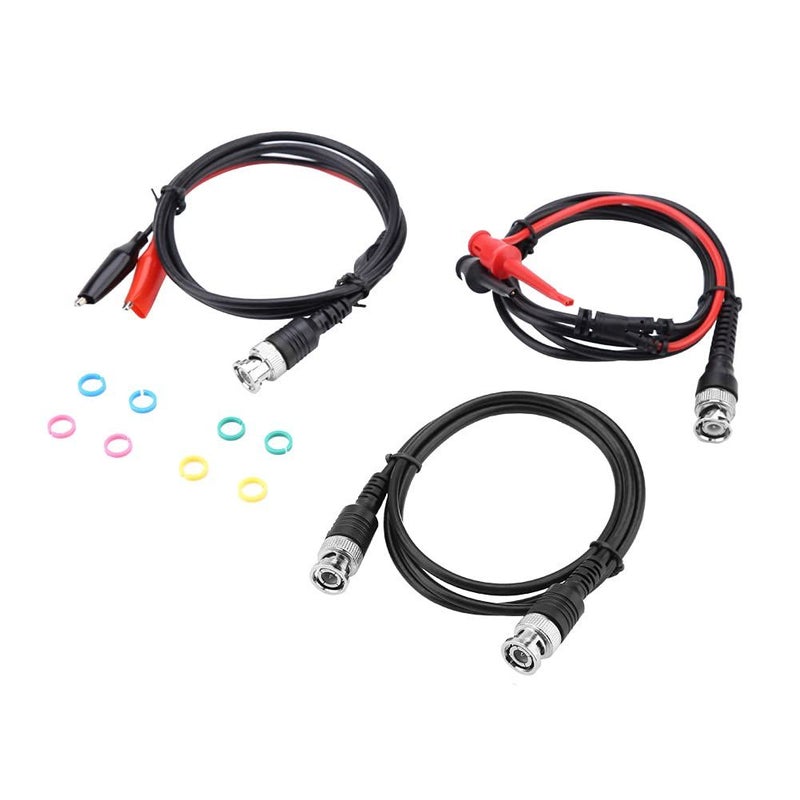 BNC to BNC Crocodile Clip Test Hook Coaxial Cable Probe Lead Kit P1260 - Image 2