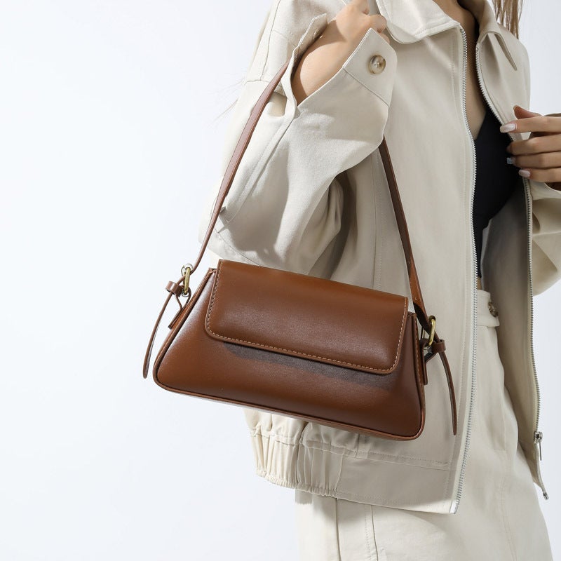 High-Grade Western Style Retro Small Square Bag For Women Trendy Korean Style Shoulder Bag Simple Underarm Bag - Image 5
