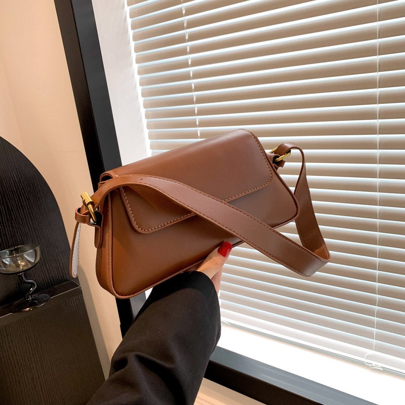 High-Grade Western Style Retro Small Square Bag For Women Trendy Korean Style Shoulder Bag Simple Underarm Bag - Image 3