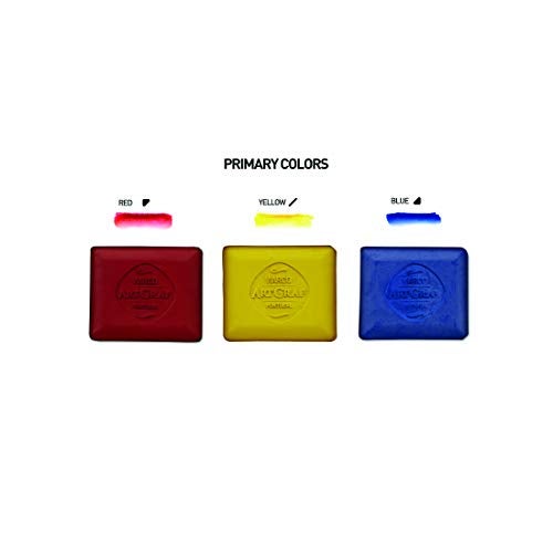 ArtGraf Art Graf Artist Water Soluble Tailors Chalk Set of 3 Rich & Intense (Cork Box), Primary Color 3 Pc Set - Image 3