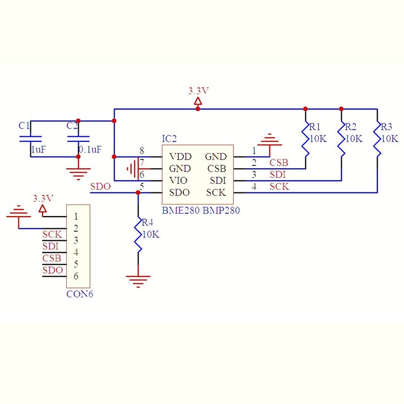 HiLetgo BMP280 BMP280-3.3 High Precision Digital Atmospheric Barometric Pressure Atmospheric Pressure Sensor Replace BMP180/BMP186 3.3V - Image 5
