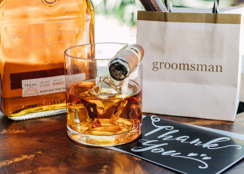 Ruckus Creations Premium Whiskey Glass and Cigar Holder - Dual-Purpose Cigar Rest. Old Fashioned Cigar Whiskey Glass with Cigar Holder, Whisky Gift for Men, Father, Boyfriend, Husband - Image 5