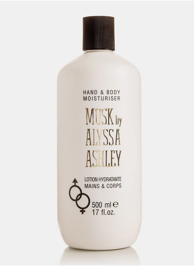 ALYSSA ASHLEY Musk Hand & Body Moisturiser Lotion 500ml  - Image 1
