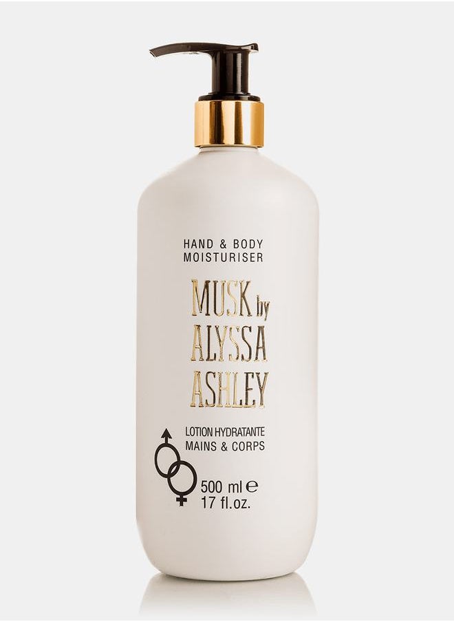 ALYSSA ASHLEY Musk Hand & Body Moisturiser Lotion 500ml  - Image 2