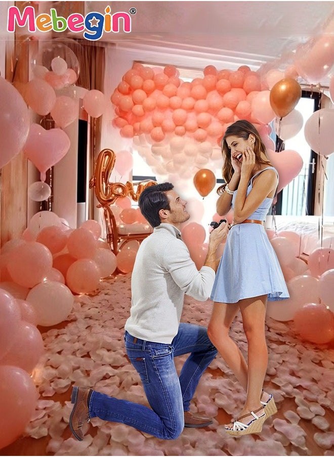 MEBEGIN - Anniversary Decorations Set, Valentine's Day Decorations, Confession Supplies Kit with 40 Balloons, Petals, 1 Love Foil Balloon, 2 Latex Heart-shaped Balloons and Other Accessaries, DIY Romantic Party Supplies, Suitable for Anniversary, Proposal and Confession - Image 1