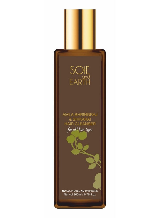 سويل آند إيرث شامبو طبيعي - خالي من الكبريتات والبارابين (أملا بهرينجراج وشيكاكاي)، 200 مل