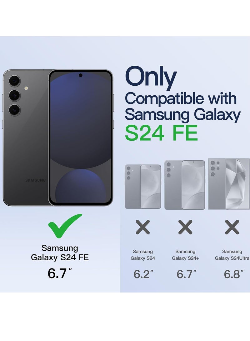 BORTONY Samsung Galaxy S24 FE Case Cover with Galaxy S24 FE Screen Protector [3 Pack] Crystal Clear Bumper Shockproof Phone Case Flexible TPU Silicone Cover for Galaxy S24 FE - Image 2