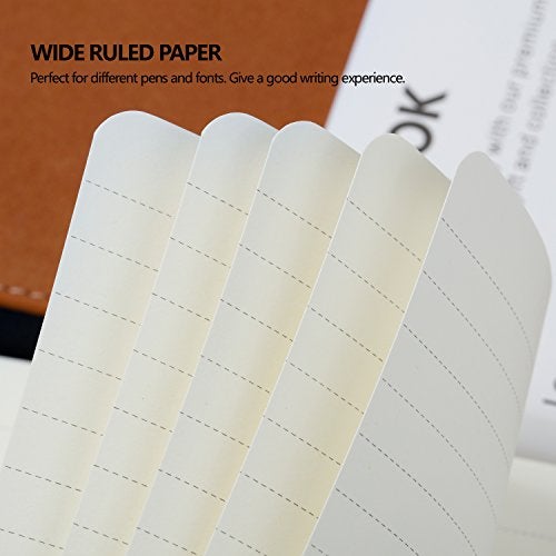Lemome Thick Classic Notebook with Pen Loop A5 College Ruled Hardcover Writing Notebook with Pocket + Page Dividers Gifts, Banded, Large, 180 Pages, 8.4 x 5.7 in - Image 4