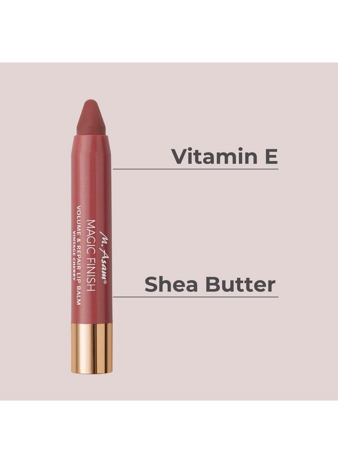 أم. أسام مرطب الشفاه Magic Finish Volume & Repair بنكهة الكرز القديم (0.11 أونصة) - مرطب شفاه للحصول على لمعان رقيق وزيادة الحجم مع فيتامين E المغذي والممتلئ وزبدة الشيا  - Image 2