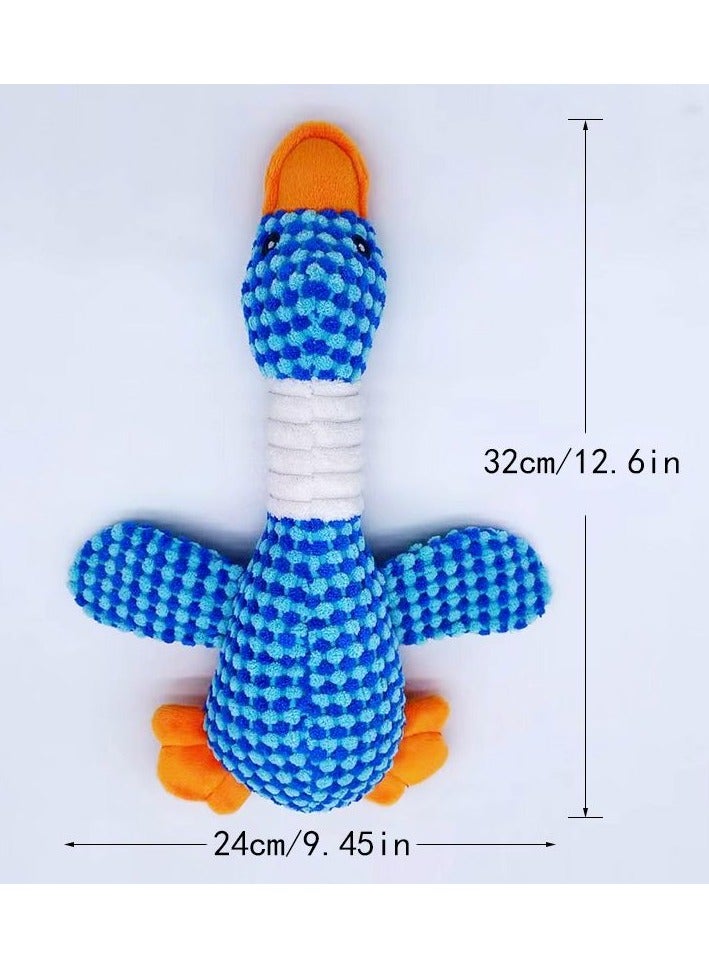 Interactive Dog Squeaky Duck Toy - A Durable, Plush Toy for Fun and Engaging Playtime with Your Dog (Blue) - Image 2
