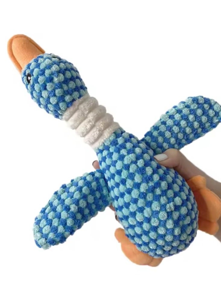 Interactive Dog Squeaky Duck Toy - A Durable, Plush Toy for Fun and Engaging Playtime with Your Dog (Blue) - Image 4