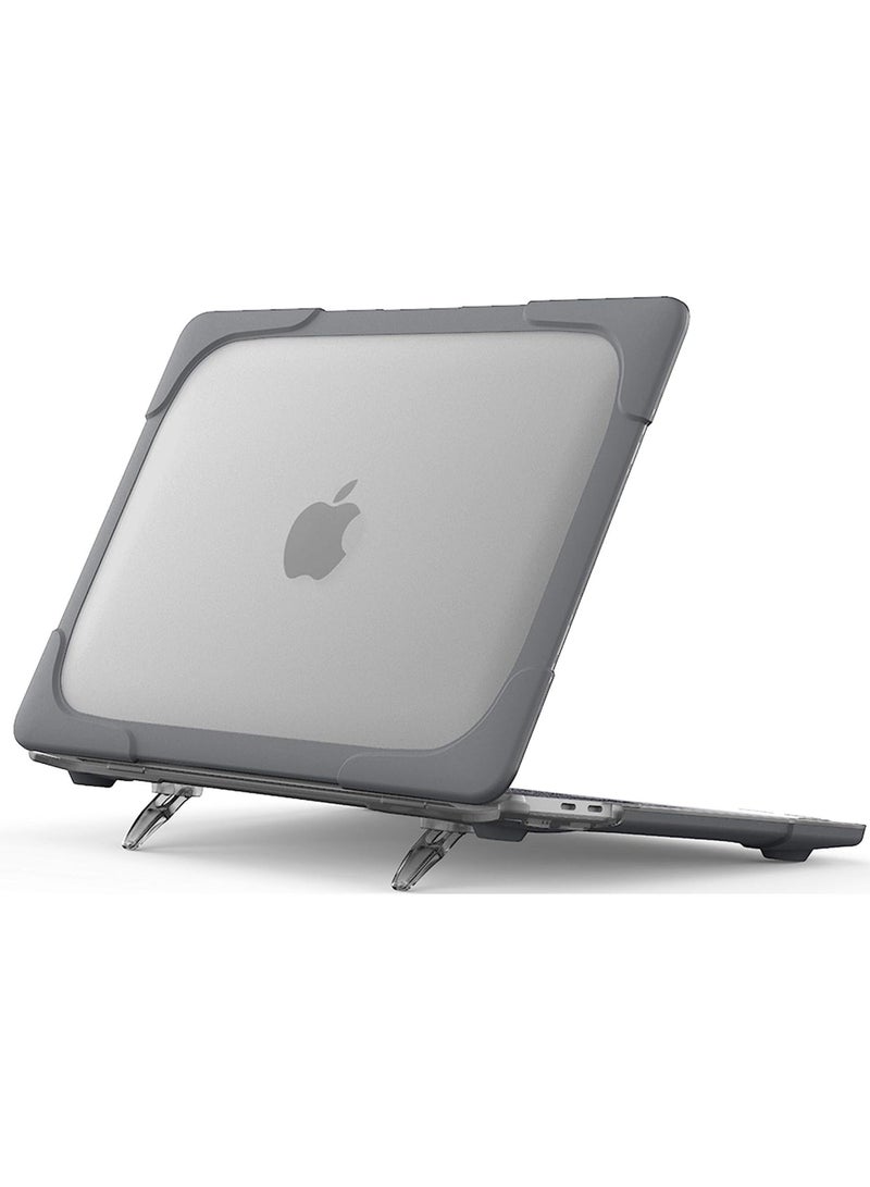 Captaintech MacBook Pro 13 Inch Case 2022 2020 M1 A2338 A2289 A2251 Heavy Duty Slim Hard Shell Dual Layer Protective Cover with Fold Kickstand for MacBook Pro New 13-inch Retina with Touch ID - Image 1
