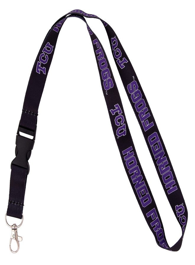 Desert Cactus Texas Christian University Lanyard TCU Car Keys ID Badge Holder Lanyard Keychain Detachable Breakaway Snap Buckle (Black) - Image 2