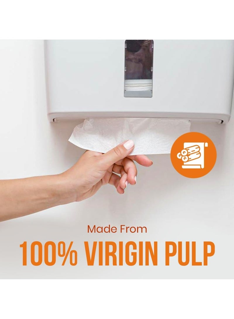 BRANDSFINITY Interfold 1-Ply Tissue Hand Towels - 3000 Embossed Sheets, 20 * 150 Soft and Highly Absorbent - Image 4